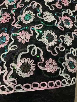 Black Pink Embroidery French Net Lace Fabric High Quality 3D Handmade Sequins Tulle Lace African Lace Fabric for Nigerian Party
Black Pink Embroidery French Net Lace Fabric High Quality 3D Handmade Sequins Tulle Lace African Lace Fabric for Nigerian Party