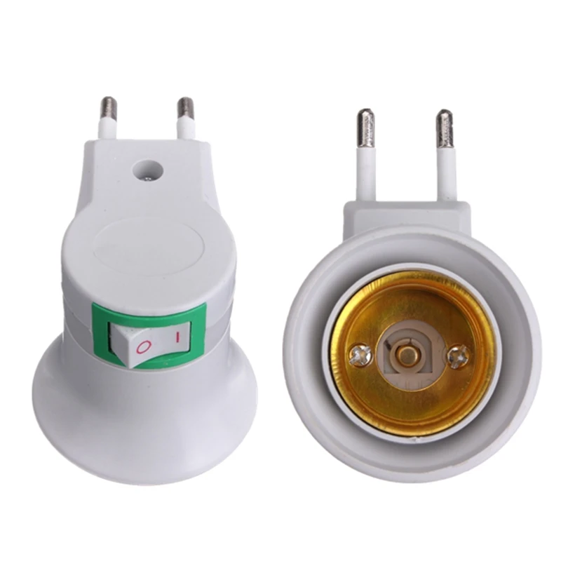 E27 светодиодные Гнездо для ЕС Тип Plug патрон лампы накаливания адаптер конвертер с