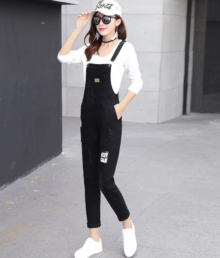 Denim Overalls 2018 Autumn Pants Ladies Jumpsuits Casual Women Ankle-length Holes Stretchy Trousers Rompers Jeans Jumpsuits
Denim Overalls 2018 Autumn Pants Ladies Jumpsuits Casual Women Ankle-length Holes Stretchy Trousers Rompers Jeans Jumpsuits