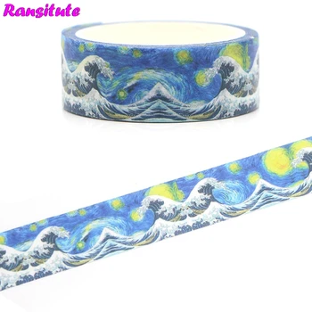 Ransitute R386 Kanagawa Surf Classic Washi Tape DIY Decorative Detachable Book Sticker Japanese Color Tape Paper
Ransitute R386 Kanagawa Surf Classic Washi Tape DIY Decorative Detachable Book Sticker Japanese Color Tape Paper