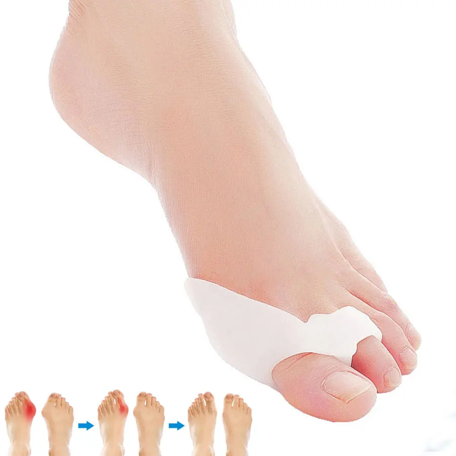 2Pcs Foot Orthotics Silicone Insole Toe Set Splitter Toe Separator Corrects Thumb Eversion Brace&Support
2Pcs Foot Orthotics Silicone Insole Toe Set Splitter Toe Separator Corrects Thumb Eversion Brace&Support