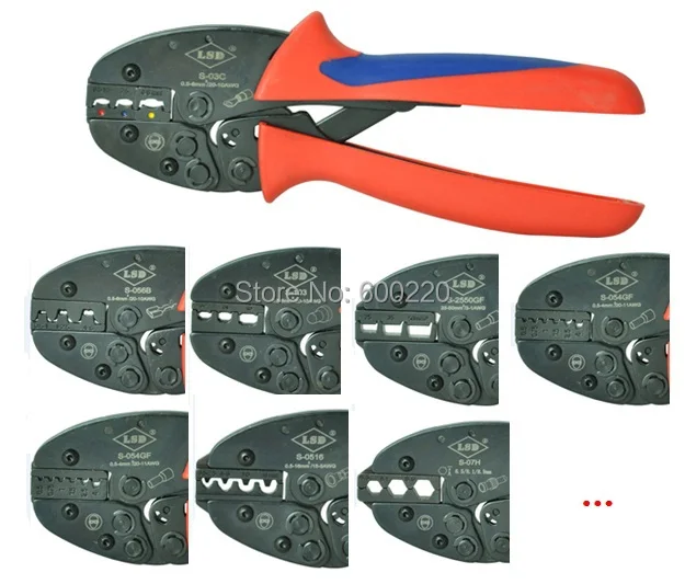 S series high quality crimping tools for different types and sizes of the terminals, cable connectors full list for selection
S series high quality crimping tools for different types and sizes of the terminals, cable connectors full list for selection