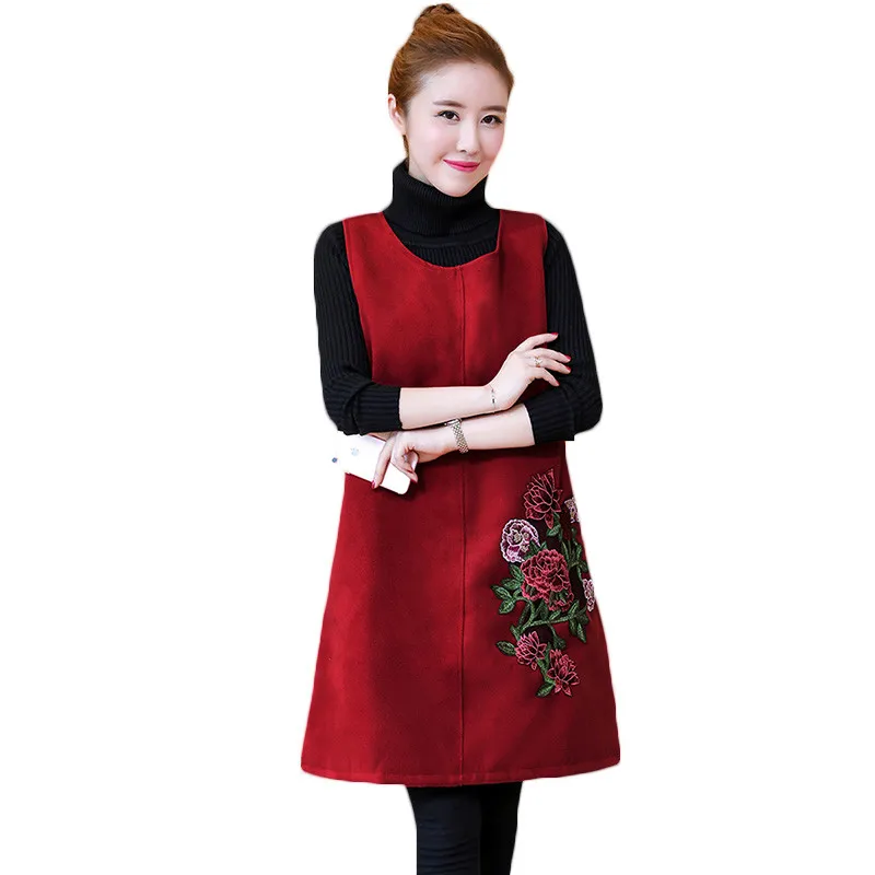 2019 New Spring Autumn Fashion Wild Woolen Vest Dress Round Neck Embroidery Large Size Female Casual Sleeveless Dress Tide LQ677
2019 New Spring Autumn Fashion Wild Woolen Vest Dress Round Neck Embroidery Large Size Female Casual Sleeveless Dress Tide LQ677