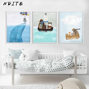 Watercolor Animal Whale Bear Nursery Poster Wall Art Print Canvas Painting Nordic Kids Decorative Picture Baby Room Decoration
Watercolor Animal Whale Bear Nursery Poster Wall Art Print Canvas Painting Nordic Kids Decorative Picture Baby Room Decoration