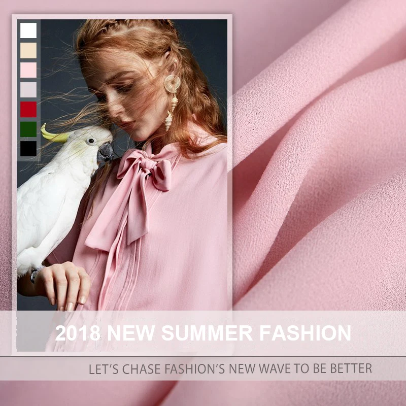 2018 Summer High-end custom Pure color Crepe Fabric For Women Dress,Width 155cm Fashion cloth For DIY Sewing HOT SALE
2018 Summer High-end custom Pure color Crepe Fabric For Women Dress,Width 155cm Fashion cloth For DIY Sewing HOT SALE