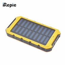 Portable 12000mAh Solar Power Bank Shockproof External Battery Universal Outdoor Powerbank for Cellphone