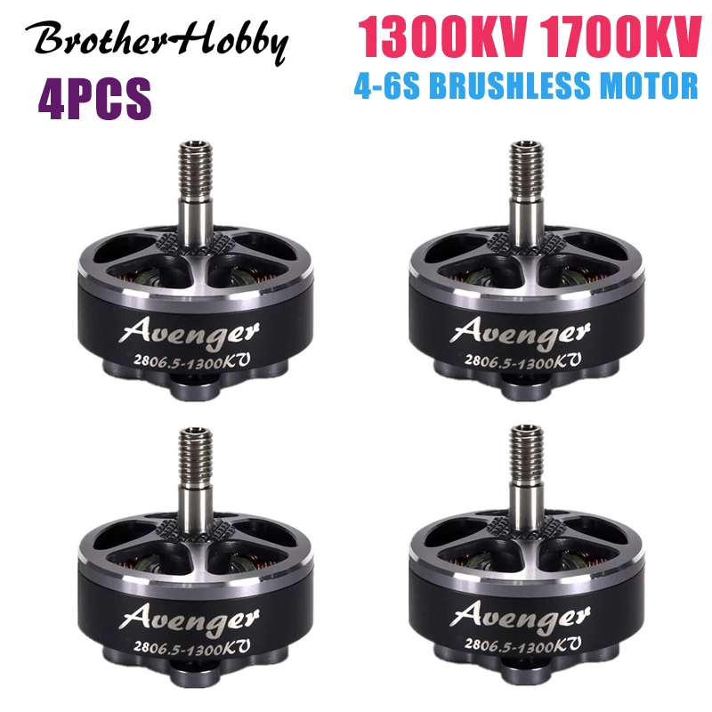 4PCS BrotherHobby 2806.5 1300KV 1700KV 4-6S Brushless Motor for RC Drone FPV Racing Quadcopter Spare Parts Accessories
4PCS BrotherHobby 2806.5 1300KV 1700KV 4-6S Brushless Motor for RC Drone FPV Racing Quadcopter Spare Parts Accessories
