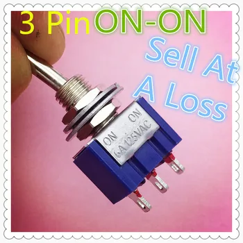 

5pcs G107 Mini MTS-102 3-Pin SPDT ON-ON 6A 125V 3A250VAC Toggle Switches High Quality Sell At A Loss Belarus Ukraine USA