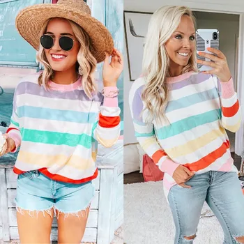 Autumn New Fashion Women Casual Long Sleeve Striped Full Length O-Neck Top Shirt Blouse Wholesale Free Ship блузка женская Z4
Autumn New Fashion Women Casual Long Sleeve Striped Full Length O-Neck Top Shirt Blouse Wholesale Free Ship блузка женская Z4