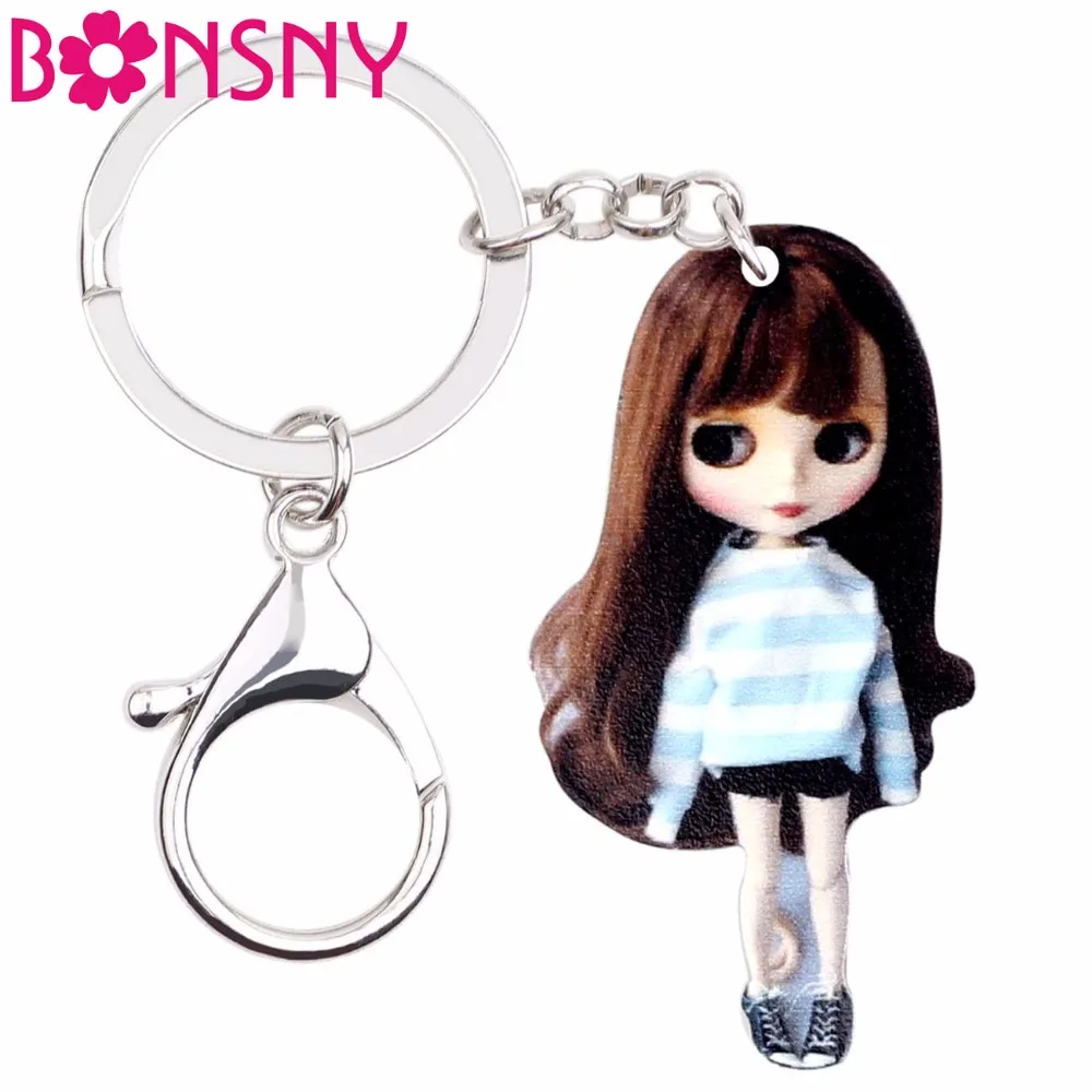 Bonsny Acrylic Sweet Long Hair Lady Doll Key Chain Cute Fashion Jewelry Keychains For Women Girls Bag Car Pendant Decoration
Bonsny Acrylic Sweet Long Hair Lady Doll Key Chain Cute Fashion Jewelry Keychains For Women Girls Bag Car Pendant Decoration