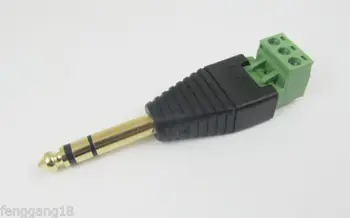 2pcs 6.35mm 1/4" Stereo TRS Male Plug To AV Screw Video Balun Terminal Adapter Gold
2pcs 6.35mm 1/4" Stereo TRS Male Plug To AV Screw Video Balun Terminal Adapter Gold