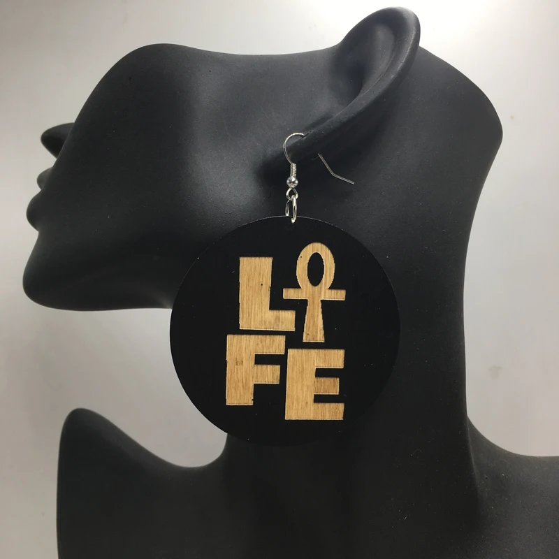 Бесплатная Доставка! Деревянные серьги Life Ankh | Украшения и аксессуары