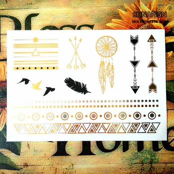 SHNAPIGN 24 style Temporary Tattoo Body Art,Pigeon Feathers Golden Designs,Flash Tattoo Sticker Keep 3-5 days Waterproof 21*15cm
SHNAPIGN 24 style Temporary Tattoo Body Art,Pigeon Feathers Golden Designs,Flash Tattoo Sticker Keep 3-5 days Waterproof 21*15cm