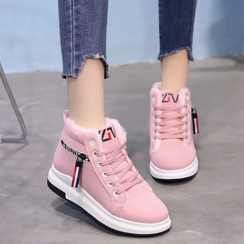 2019 Fashion Korean Women Shoes Winter Warm Fur High Top Pink Platform Sneakers Women Casual Shoes Wedge black Winter Sneakers
2019 Fashion Korean Women Shoes Winter Warm Fur High Top Pink Platform Sneakers Women Casual Shoes Wedge black Winter Sneakers