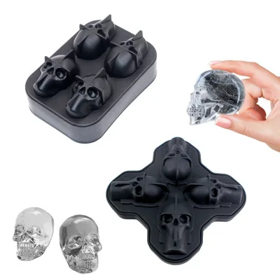3D Silicone Skull Ice Cube Molds Whiskey Cocktail Ice Ball Ice Cream Mold Maker Tray Halloween Party Spooky Bar DIY Tool
3D Silicone Skull Ice Cube Molds Whiskey Cocktail Ice Ball Ice Cream Mold Maker Tray Halloween Party Spooky Bar DIY Tool