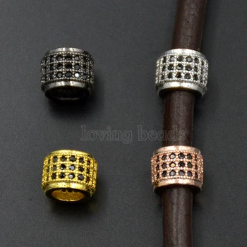 10Pcs/Lot 3 Rows 6x7mm Rondelle Zircon Gem Stones Micro Pave Connector Bracelet Charm Beads Gunmetal Gold Silver Wholesale
10Pcs/Lot 3 Rows 6x7mm Rondelle Zircon Gem Stones Micro Pave Connector Bracelet Charm Beads Gunmetal Gold Silver Wholesale