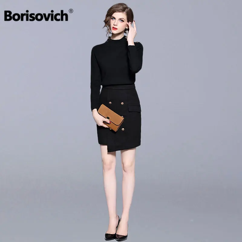 Borisovich 2 Piece Set Women Casual Suits New Brand 2018 Autumn Fashion Office Lady Knitted Sweater And Female Mini Skirts N179
Borisovich 2 Piece Set Women Casual Suits New Brand 2018 Autumn Fashion Office Lady Knitted Sweater And Female Mini Skirts N179