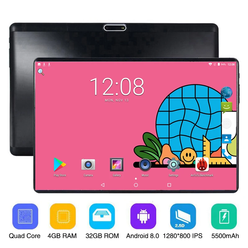 10 inch 3G 4G LTE call Dual SIM Card Tablet PC 4GB RAM 32GB ROM Android 8.0 1280x800 ips 2.5D G+G tempered glass touch screen
10 inch 3G 4G LTE call Dual SIM Card Tablet PC 4GB RAM 32GB ROM Android 8.0 1280x800 ips 2.5D G+G tempered glass touch screen