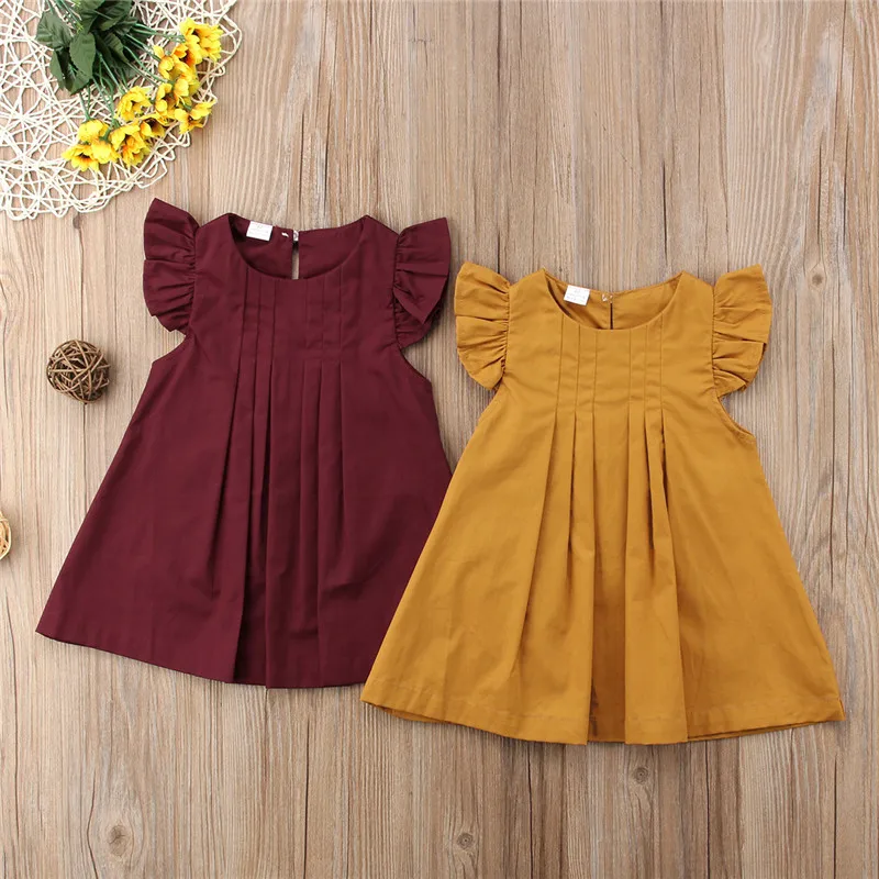 Fashion Casual Kids Baby Girl Ruffles Solid Dress Children Princess Party Birthday Tunika Summer Dresses Clothes
Fashion Casual Kids Baby Girl Ruffles Solid Dress Children Princess Party Birthday Tunika Summer Dresses Clothes