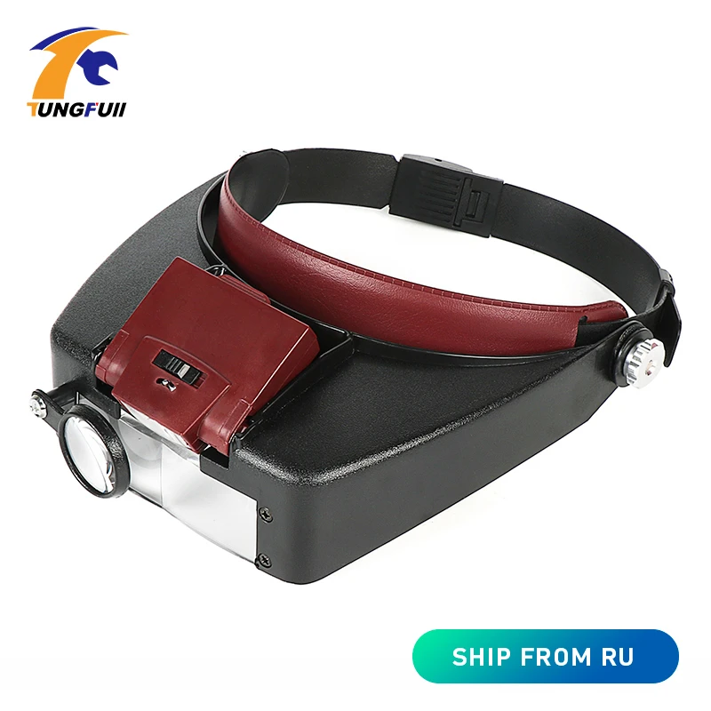 New 10X Headband Magnifier Glasses Helmet Style Loupe Lens LED Lights Loupe Microscope For Repairing Watch Jewelry Reading
New 10X Headband Magnifier Glasses Helmet Style Loupe Lens LED Lights Loupe Microscope For Repairing Watch Jewelry Reading