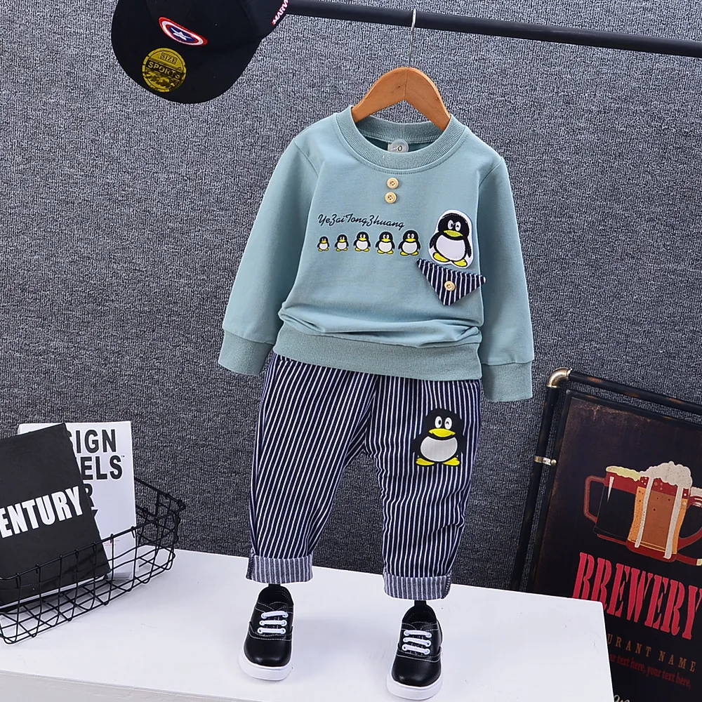 BibiCola boys clothing set autumn children cartoon 2pcs outfits kids casual t-shirt+pants tracksuit bebe clothes suits |