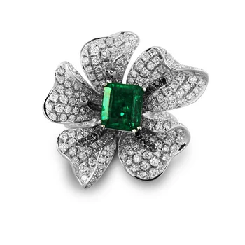 Qi Xuan_Fashion Jewelry_Luxury Rectangular CZ Green Stones Rings_S925 Solid Sliver CZ Flower Rings_Factory Directly Sales
Qi Xuan_Fashion Jewelry_Luxury Rectangular CZ Green Stones Rings_S925 Solid Sliver CZ Flower Rings_Factory Directly Sales