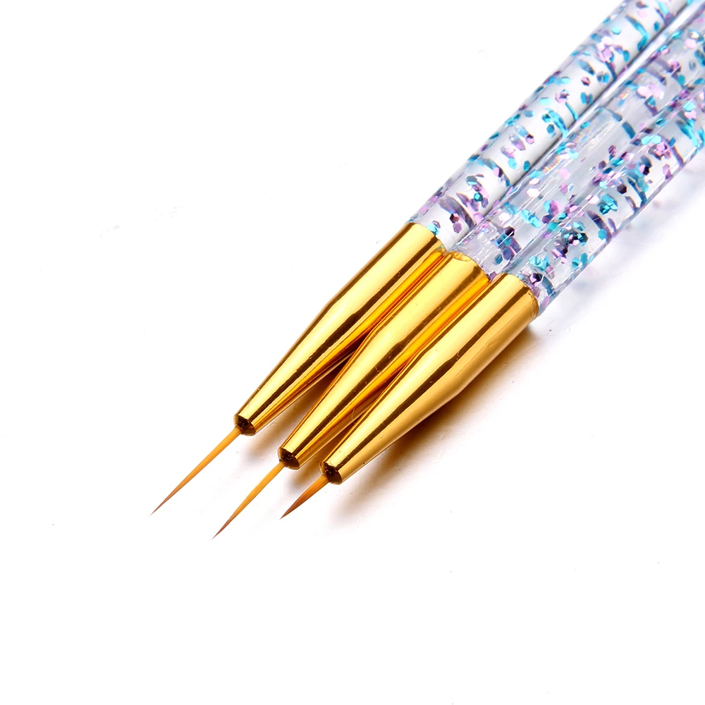 3PCS 7/9/11mm Nail Art Liner Brush Painting Flower Drawing Lines Grid Stripe Manicure Acrylic UV Gel Pen Tips Design Set New Kit
3PCS 7/9/11mm Nail Art Liner Brush Painting Flower Drawing Lines Grid Stripe Manicure Acrylic UV Gel Pen Tips Design Set New Kit