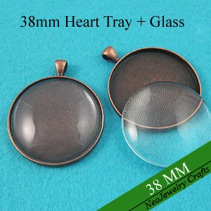 38mm Copper Pendant Blanks, 1.5 Inch Antique Copper Round Pendant Settings + Clear Glass Cabochons (200 Trays + 200 Glass)
38mm Copper Pendant Blanks, 1.5 Inch Antique Copper Round Pendant Settings + Clear Glass Cabochons (200 Trays + 200 Glass)