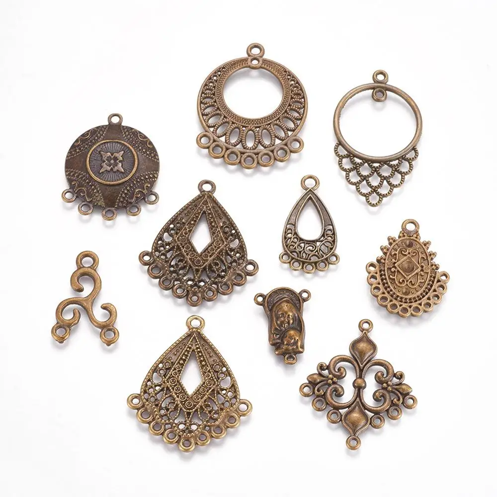 100pc Tibetan Style Chandelier Components Link Connectors Mixed Shapes Antique Bronze For DIY Jewelry Making Handicraft Supplies
100pc Tibetan Style Chandelier Components Link Connectors Mixed Shapes Antique Bronze For DIY Jewelry Making Handicraft Supplies