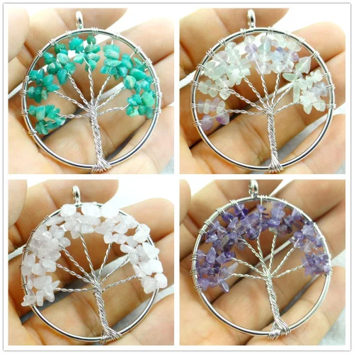 50MM Natural Stone7 Chakra Reiki Healing Tree of Life Turquoise Quartz crystal Pendant for diy jewelry making necklace 4PCS
50MM Natural Stone7 Chakra Reiki Healing Tree of Life Turquoise Quartz crystal Pendant for diy jewelry making necklace 4PCS