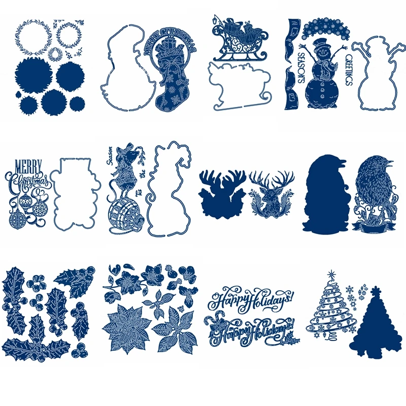Animals Holiday Winter Flower Xmas Pattern Metal Cutting Dies Stencil Scrapbooking Embossing For Paper Card DIY Crafts Supplies
Animals Holiday Winter Flower Xmas Pattern Metal Cutting Dies Stencil Scrapbooking Embossing For Paper Card DIY Crafts Supplies