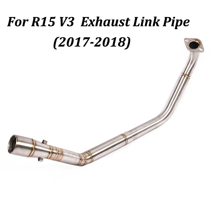 Motorcycle Exhaust Muffler Modified Front Middle stainless steel Link Pipe Slip on For Yamaha R15 V3 2017 2018 | Автомобили и