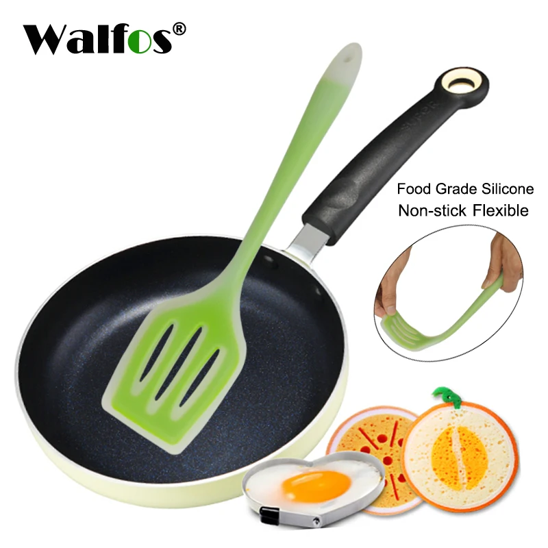 WALFOS Nonstick silicone slotted turners pot shovel cooking spatula fried shovel flexible silicone frying pan turner spatula
WALFOS Nonstick silicone slotted turners pot shovel cooking spatula fried shovel flexible silicone frying pan turner spatula