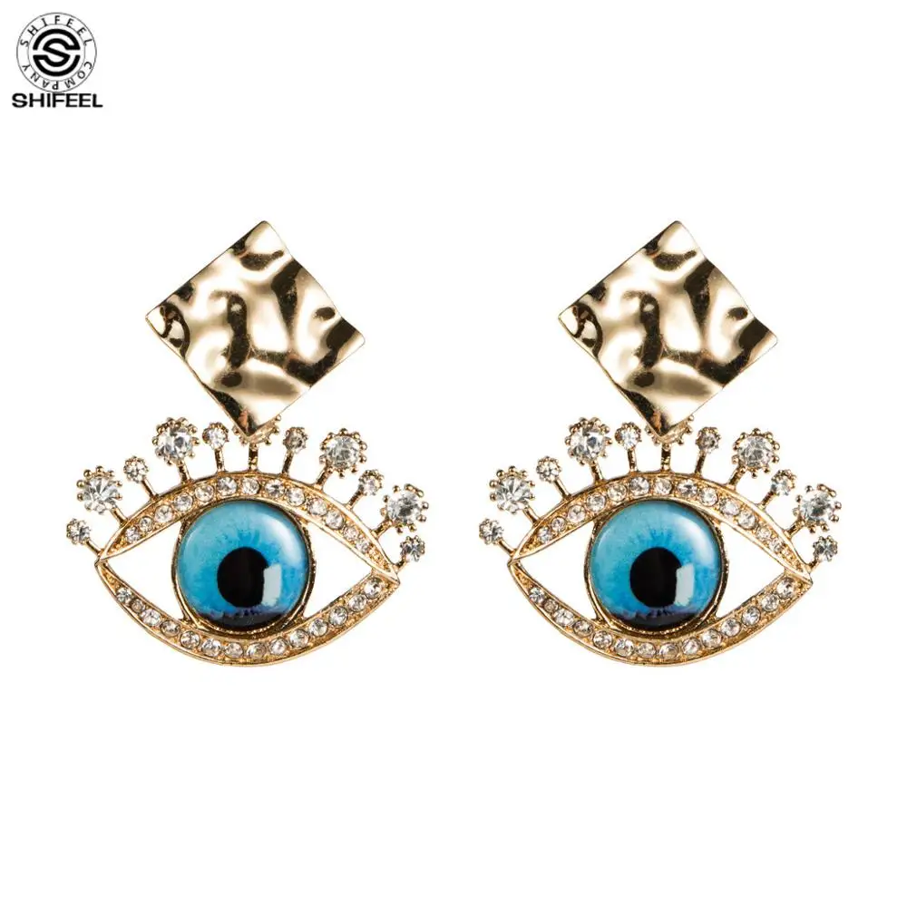 SHIFEEL New Arrival Occident Bohemia Fashion Retro Acrylic Rhinestone Eye shape Drop Earrings Hyperbole Pendients Women jewelry
SHIFEEL New Arrival Occident Bohemia Fashion Retro Acrylic Rhinestone Eye shape Drop Earrings Hyperbole Pendients Women jewelry