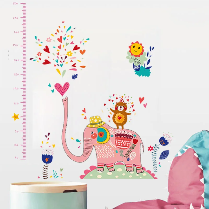 Cartoon Animals Pink Elephant Height Measure Wall Sticker For Kids Rooms Growth Chart Wall Decals Nursery Room Decor Wall Art
Cartoon Animals Pink Elephant Height Measure Wall Sticker For Kids Rooms Growth Chart Wall Decals Nursery Room Decor Wall Art
