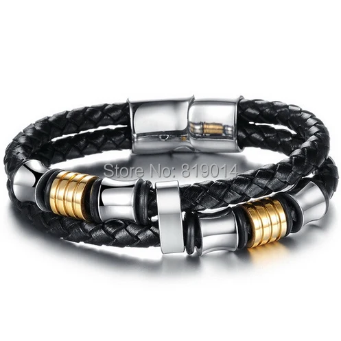 Leather bracelet clasp characteristics jewelry wholesale magnetic suction Men's leather braided bracelets
Leather bracelet clasp characteristics jewelry wholesale magnetic suction Men's leather braided bracelets