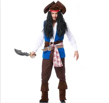 Deluxe Men's Pirate Costume Halloween Party Caribbean Role Play Outfit For Carnival Party Corsair&viking Masquerade Costumes
Deluxe Men's Pirate Costume Halloween Party Caribbean Role Play Outfit For Carnival Party Corsair&viking Masquerade Costumes