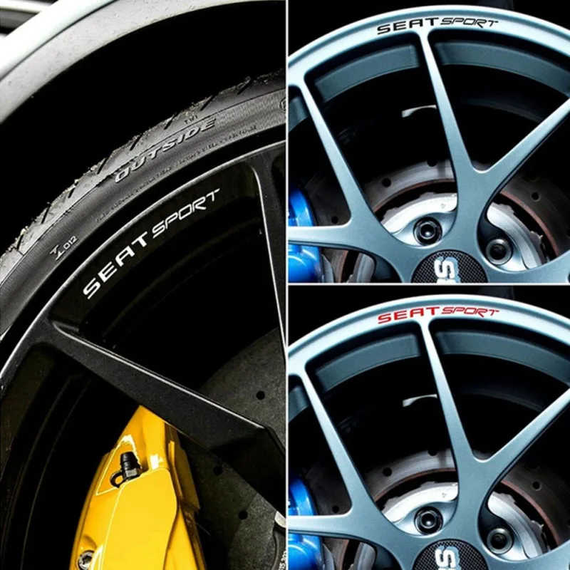 High Quality Car Wheels Stickers 4PCS SEAT SPORT Alloy Wheels Decal Racing Rims Wheels Curved Decals Stickers
High Quality Car Wheels Stickers 4PCS SEAT SPORT Alloy Wheels Decal Racing Rims Wheels Curved Decals Stickers