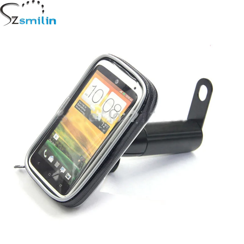 Mobile Phone / GPS Motorcycle Mirror Waterproof Bag Holder for Samsung iPhone7 6s Smartphone Scooter Mount Protective Cover Bag
Mobile Phone / GPS Motorcycle Mirror Waterproof Bag Holder for Samsung iPhone7 6s Smartphone Scooter Mount Protective Cover Bag