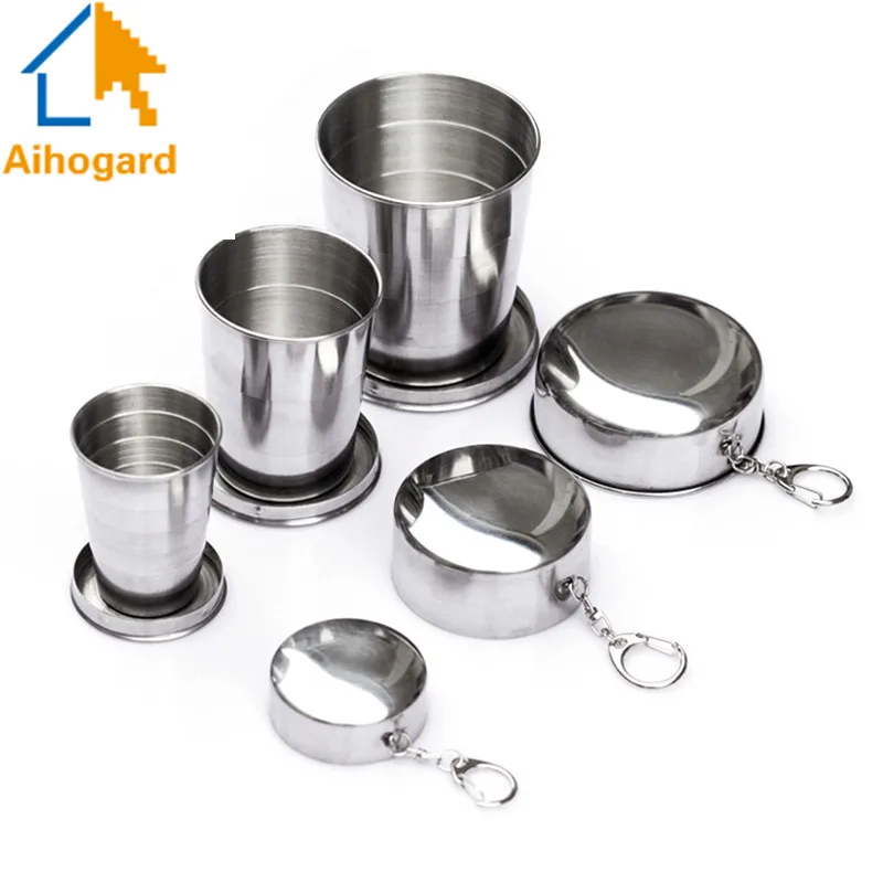 Stainless Steel Camping Folding Cup Portable Outdoor Travel Demountable Collapsible Cup With Keychain 60ml 150ml 250ml
Stainless Steel Camping Folding Cup Portable Outdoor Travel Demountable Collapsible Cup With Keychain 60ml 150ml 250ml