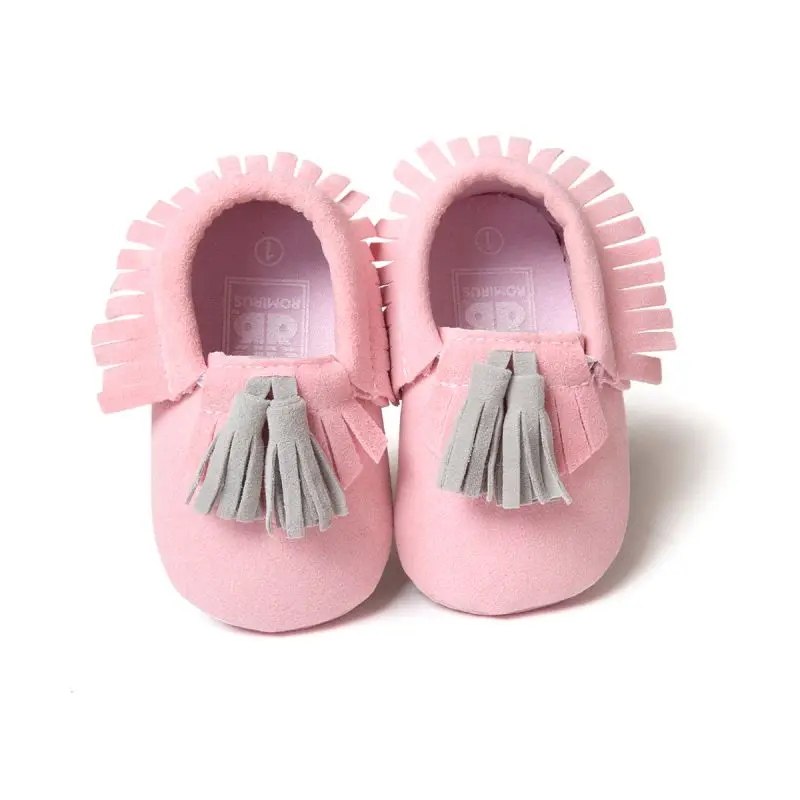 Image Baby Soft PU Leather Tassel Moccasins Girls Bow Moccs Baby Booties Shoes Moccasin Red bow design baby girl shoes