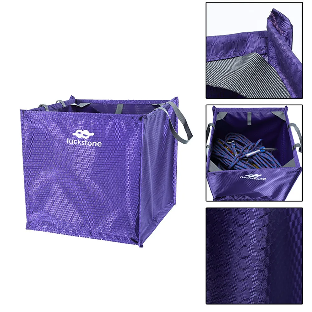 Outdoor Cube Shaped Throw Line Storage Bag Folding Triangle Bargain Bait Box