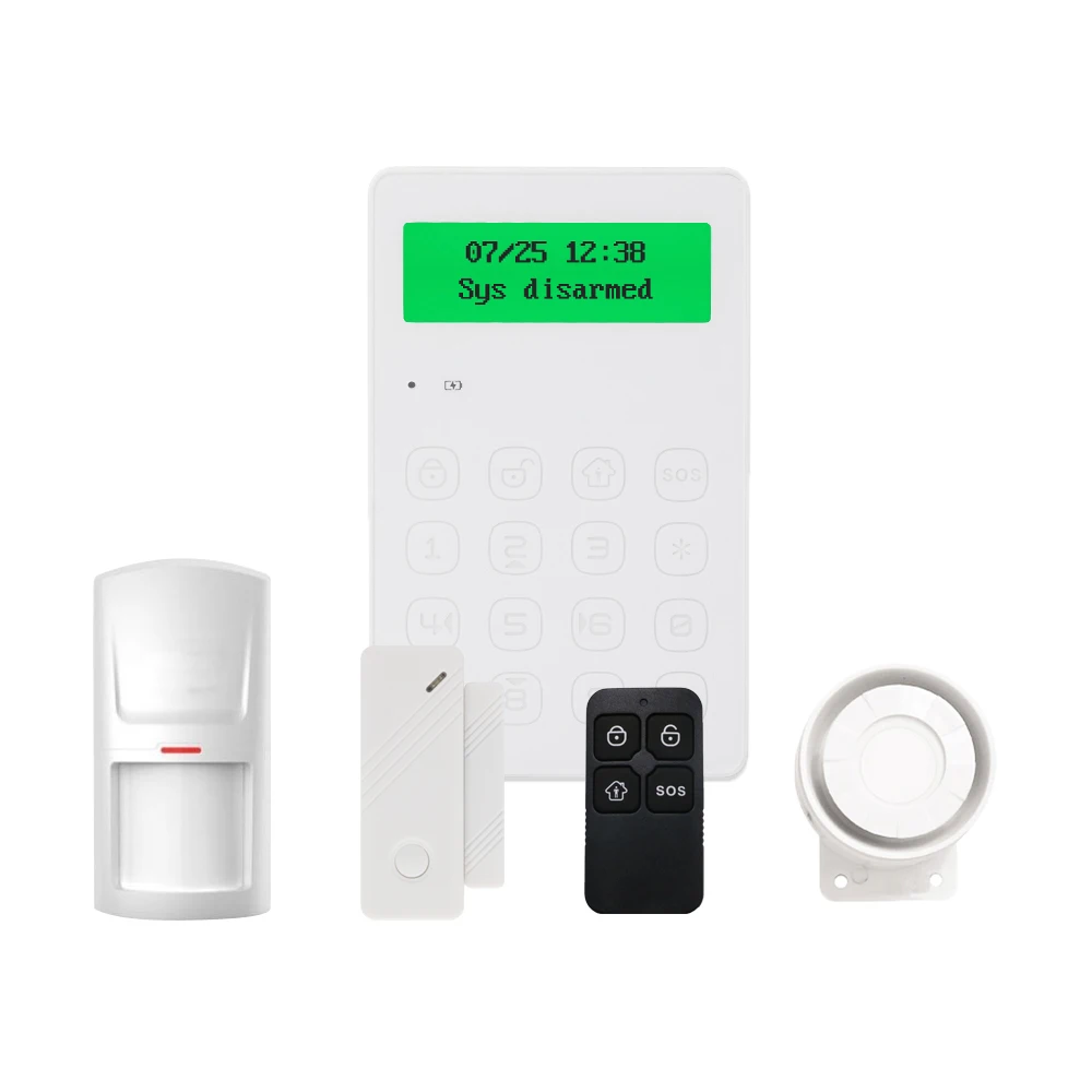 voice Prompt 433mhz wireless keypad GSM Alarm system android IOS APP control with anti-tamper function wired siren
voice Prompt 433mhz wireless keypad GSM Alarm system android IOS APP control with anti-tamper function wired siren