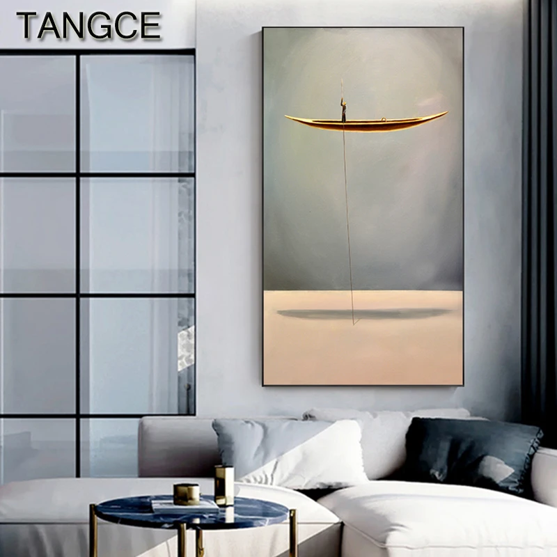 Japanese Style Natural Landscape Golden Boat Painting Creative Nostalgic Poster Print for Living Room Aisle Zen Wall Art Picture
Japanese Style Natural Landscape Golden Boat Painting Creative Nostalgic Poster Print for Living Room Aisle Zen Wall Art Picture