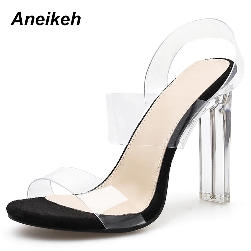 Aneikeh 2019 Fashion Spring PU Transparent Sandals Women Square High Heels Sandals Slip-On Round Toe Black Apricot Office 40
Aneikeh 2019 Fashion Spring PU Transparent Sandals Women Square High Heels Sandals Slip-On Round Toe Black Apricot Office 40