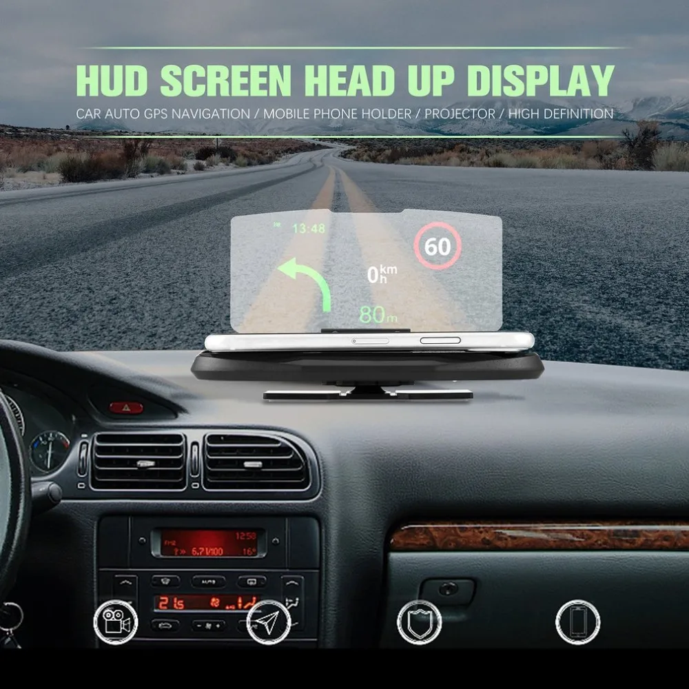 New Car 6.5 inch HUD Screen Head Up Display Car Safety Auto GPS Navigation Mobile Phone Holder Projector High Definition Reflect
New Car 6.5 inch HUD Screen Head Up Display Car Safety Auto GPS Navigation Mobile Phone Holder Projector High Definition Reflect