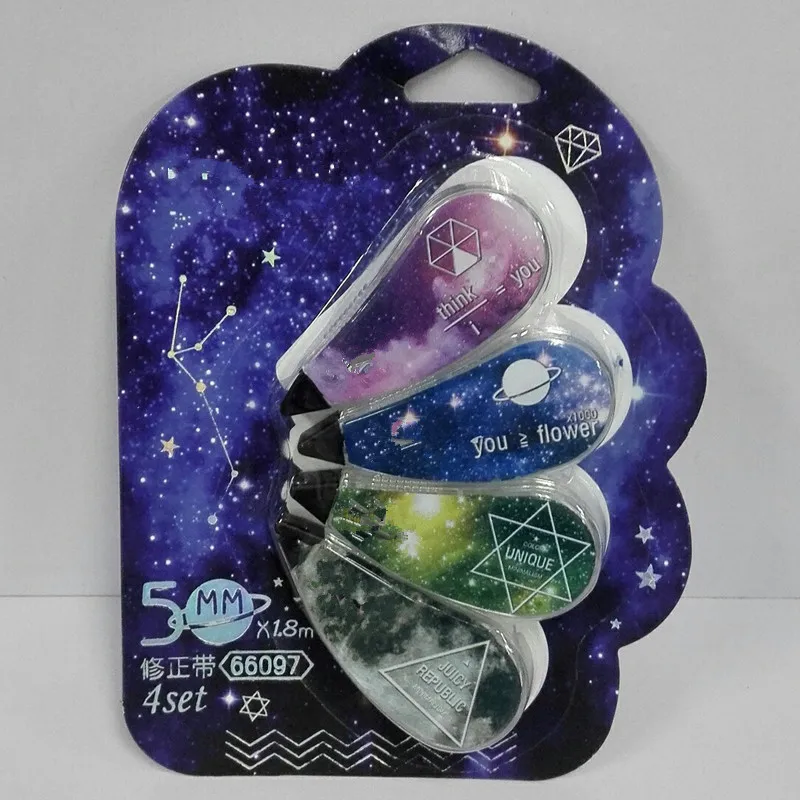 4 Pcs/set Novelty Star Sky Correction Correcting Tape Stationery Corrector Papeleria Student Gift School Supplies
4 Pcs/set Novelty Star Sky Correction Correcting Tape Stationery Corrector Papeleria Student Gift School Supplies