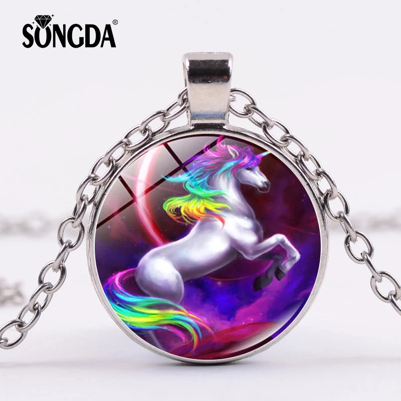 SONGDA New Magic Horse Necklace White Horse Colorful Tail Cartoon Crystal Pattern Round Gem Fancy Jewelry Style Party Jewelry
SONGDA New Magic Horse Necklace White Horse Colorful Tail Cartoon Crystal Pattern Round Gem Fancy Jewelry Style Party Jewelry