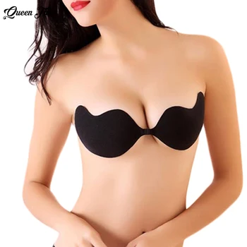 queen time Sexy Push Up Front Closure Strapless bra