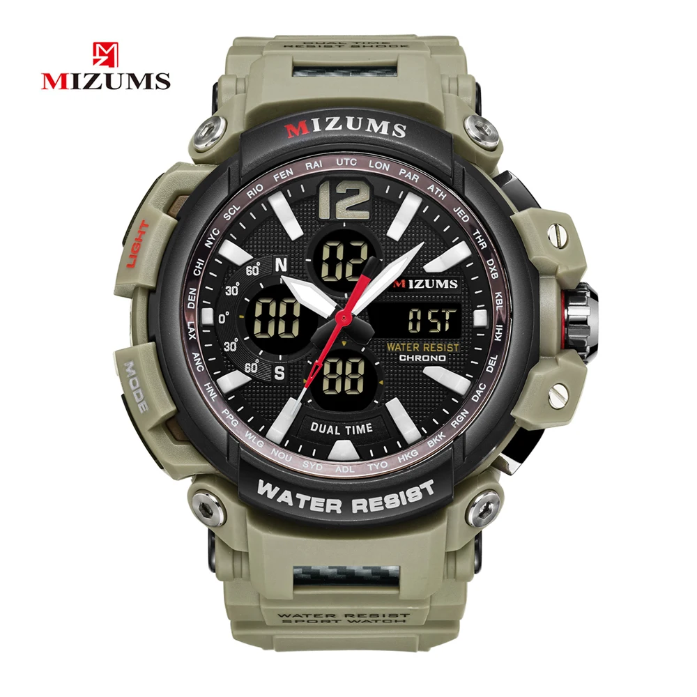 Chrono Quartz Digital Watch Men Sports Watches Man Top Luxury Brand MIZUMS Dual Times Waterproof LED Military relogio masculino
Chrono Quartz Digital Watch Men Sports Watches Man Top Luxury Brand MIZUMS Dual Times Waterproof LED Military relogio masculino